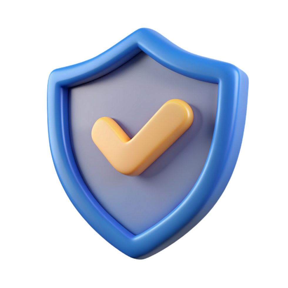 3D shield checkmark icon 3D shield checkmark symbol 3D shield checkmark photo png