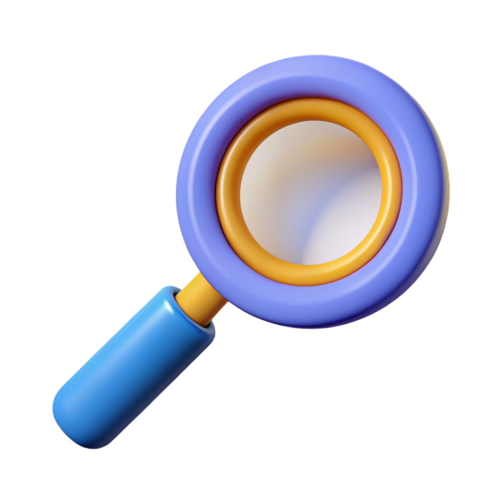 Magnifier 3D magnifier icon 3D magnifier symbol 3D magnifier photo png