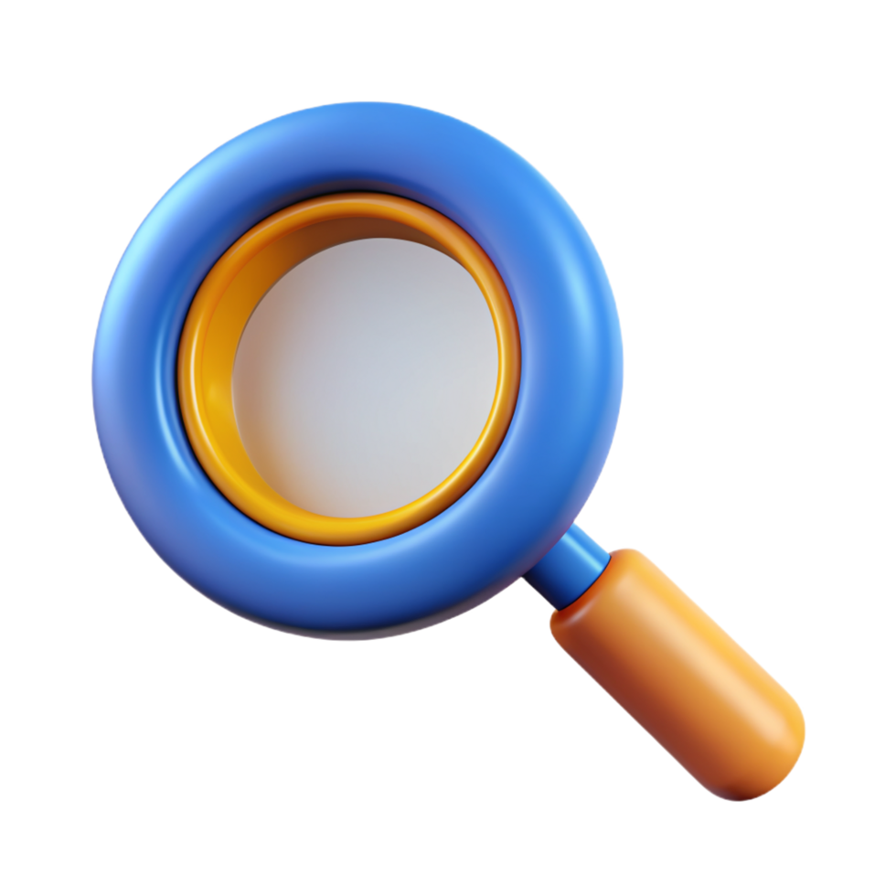 Magnifier 3D magnifier icon 3D magnifier symbol 3D magnifier photo png