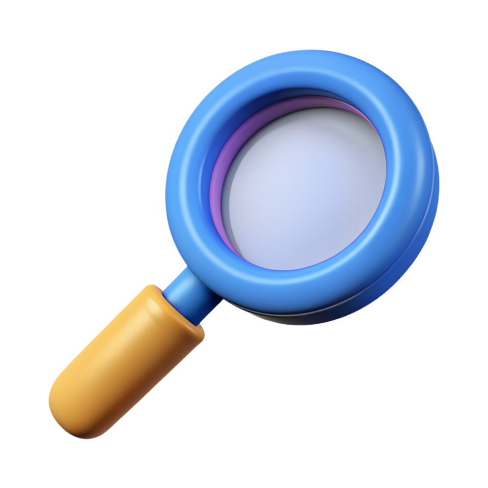 Magnifier 3D magnifier icon 3D magnifier symbol 3D magnifier photo png
