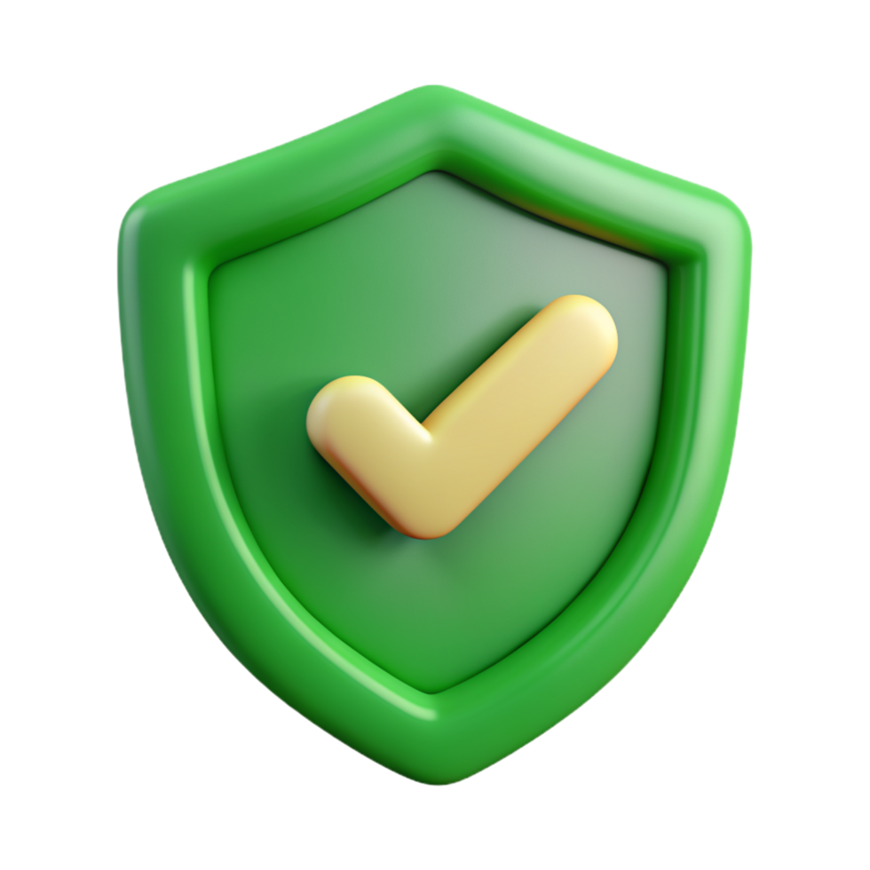 3D shield checkmark icon 3D shield checkmark symbol 3D shield checkmark photo png