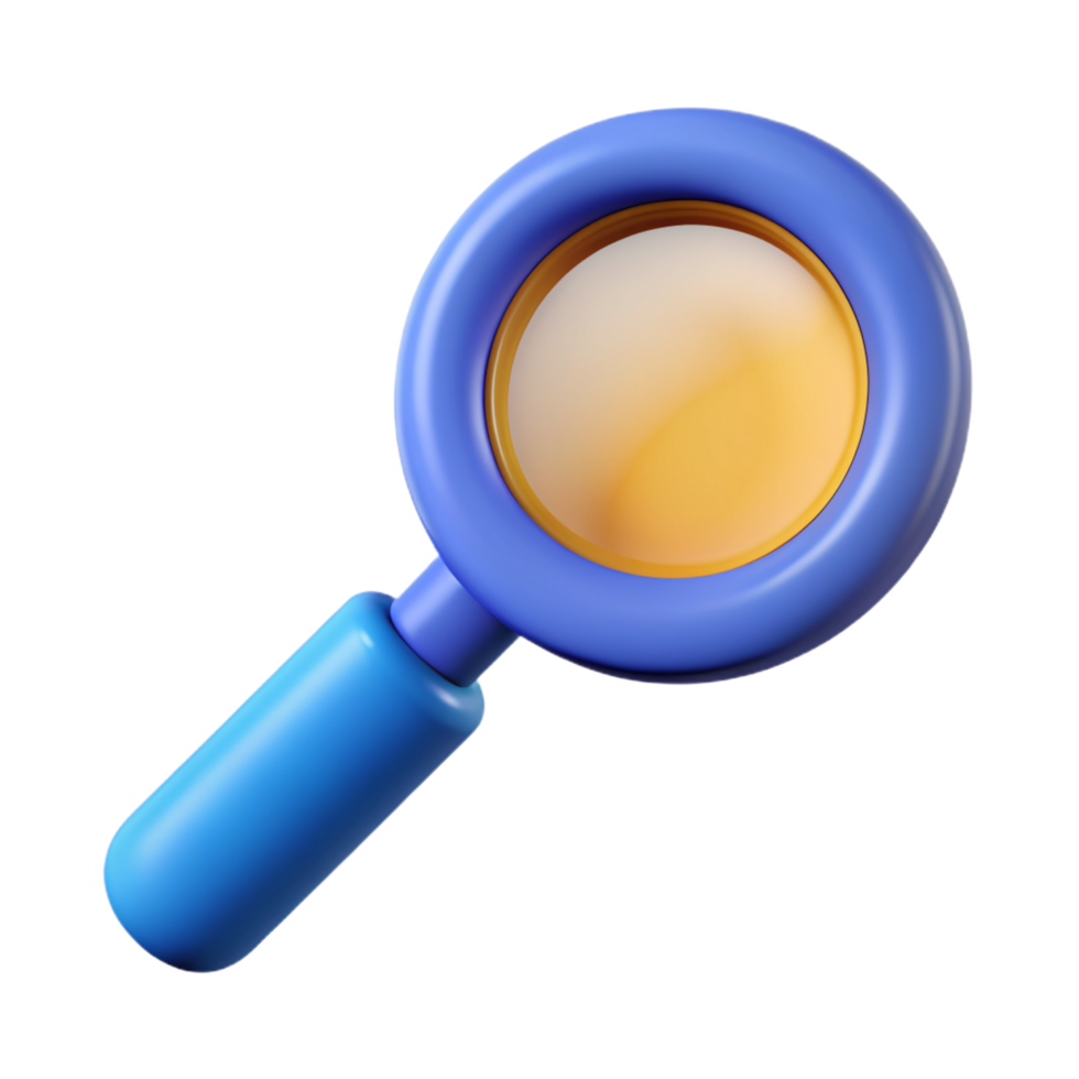 Magnifier 3D magnifier icon 3D magnifier symbol 3D magnifier photo png