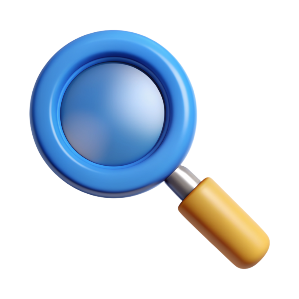 Magnifier 3D magnifier icon 3D magnifier symbol 3D magnifier photo png
