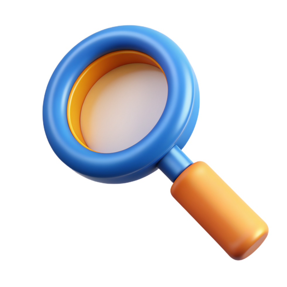Magnifier 3D magnifier icon 3D magnifier symbol 3D magnifier photo png