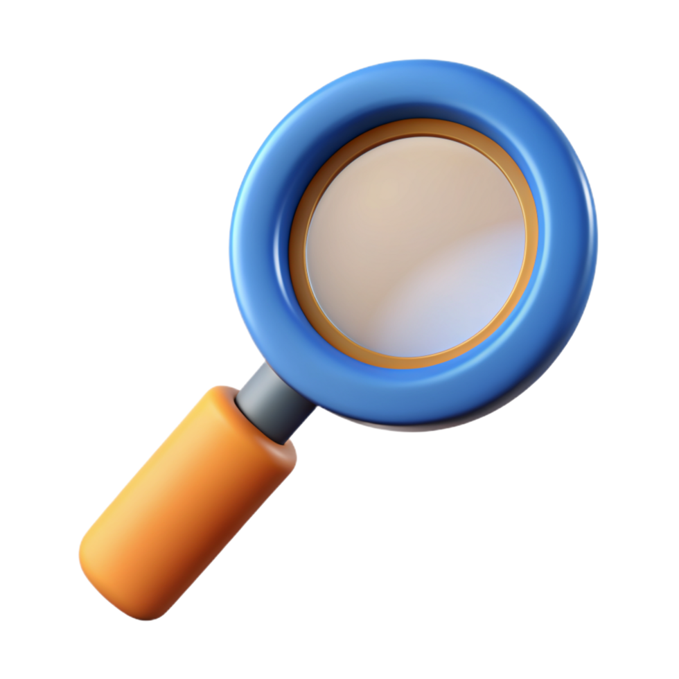 Magnifier 3D magnifier icon 3D magnifier symbol 3D magnifier photo png