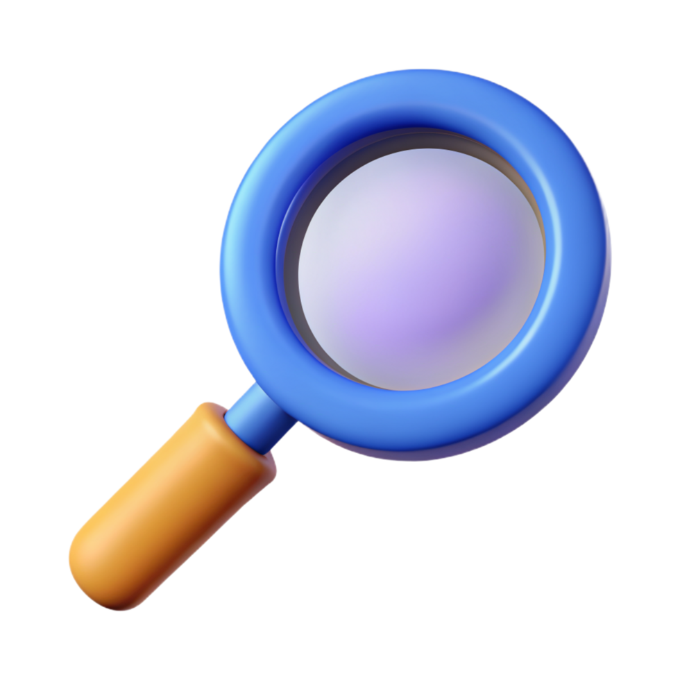 Magnifier 3D magnifier icon 3D magnifier symbol 3D magnifier photo png