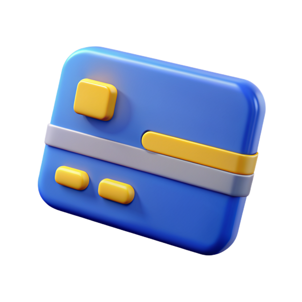 Credit card 3D credit card icon 3D credit card symbol 3D credit card image png