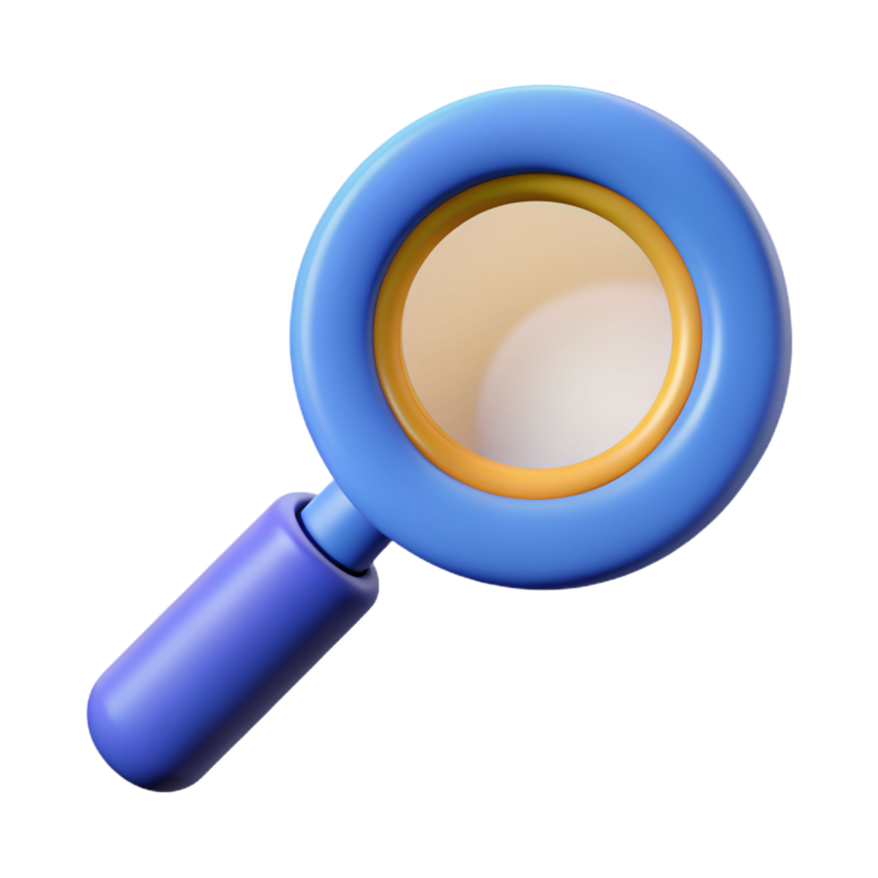Magnifier 3D magnifier icon 3D magnifier symbol 3D magnifier photo png