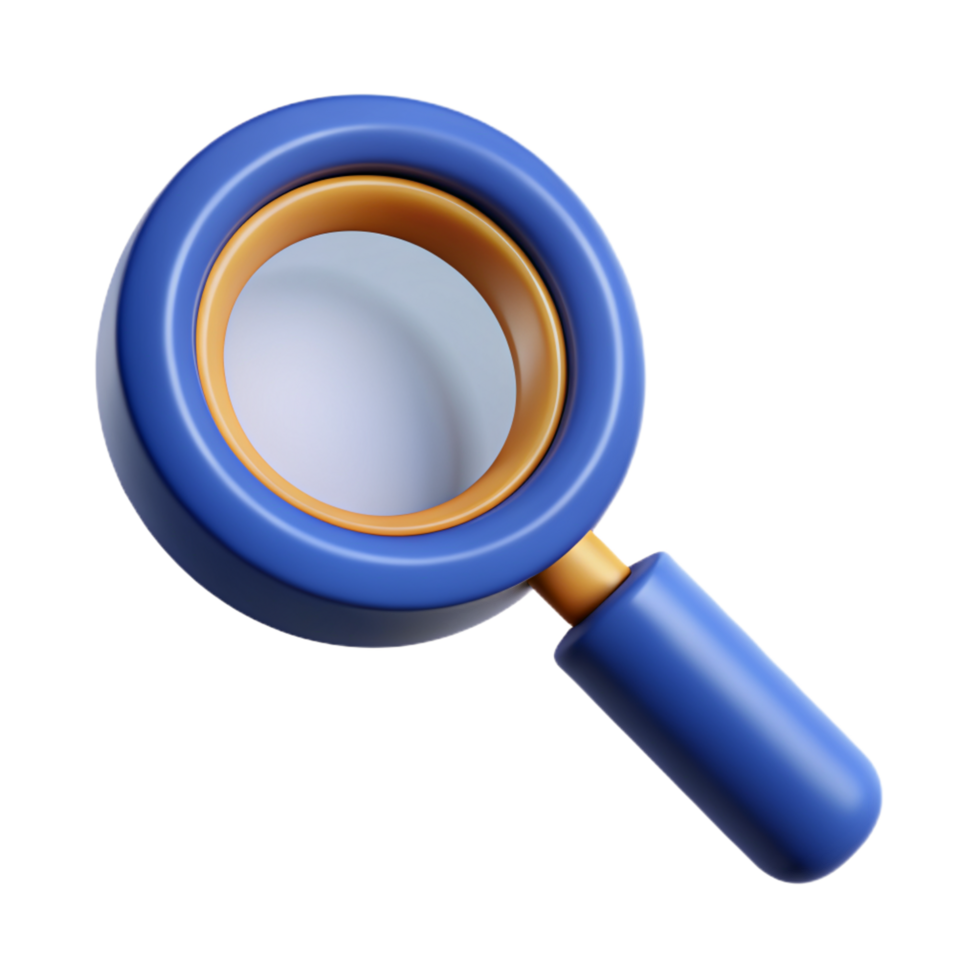 Magnifier 3D magnifier icon 3D magnifier symbol 3D magnifier photo png