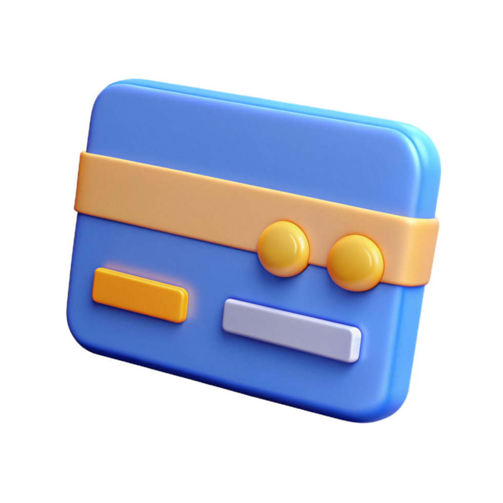 Credit card 3D credit card icon 3D credit card symbol 3D credit card image png