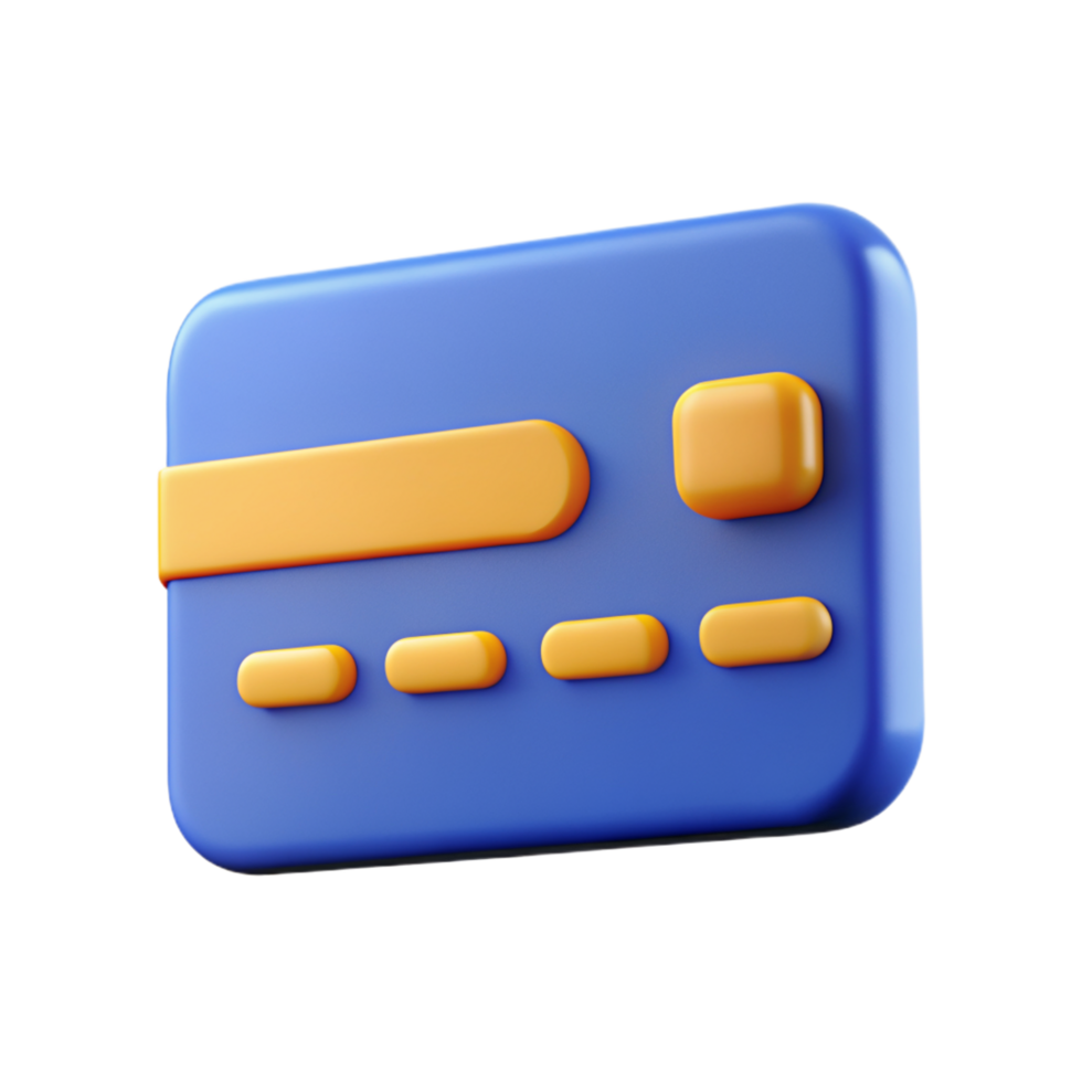 Credit card 3D credit card icon 3D credit card symbol 3D credit card image png