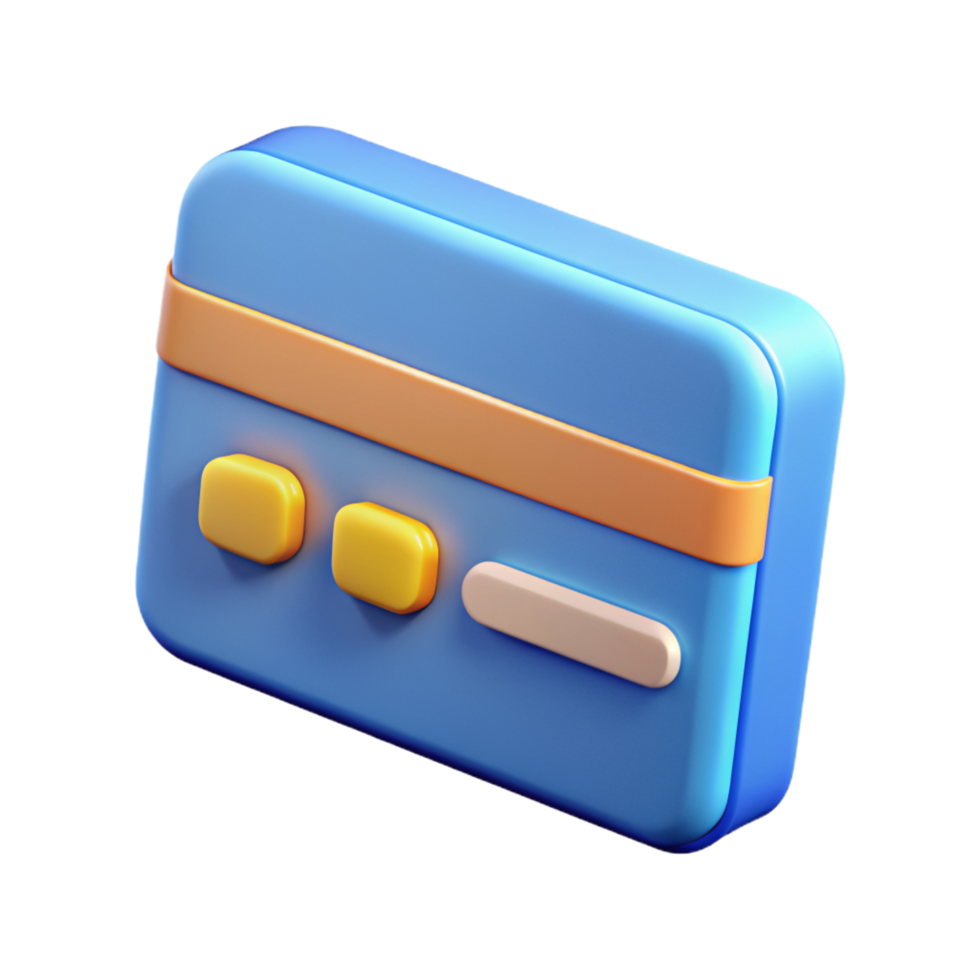 Credit card 3D credit card icon 3D credit card symbol 3D credit card image png