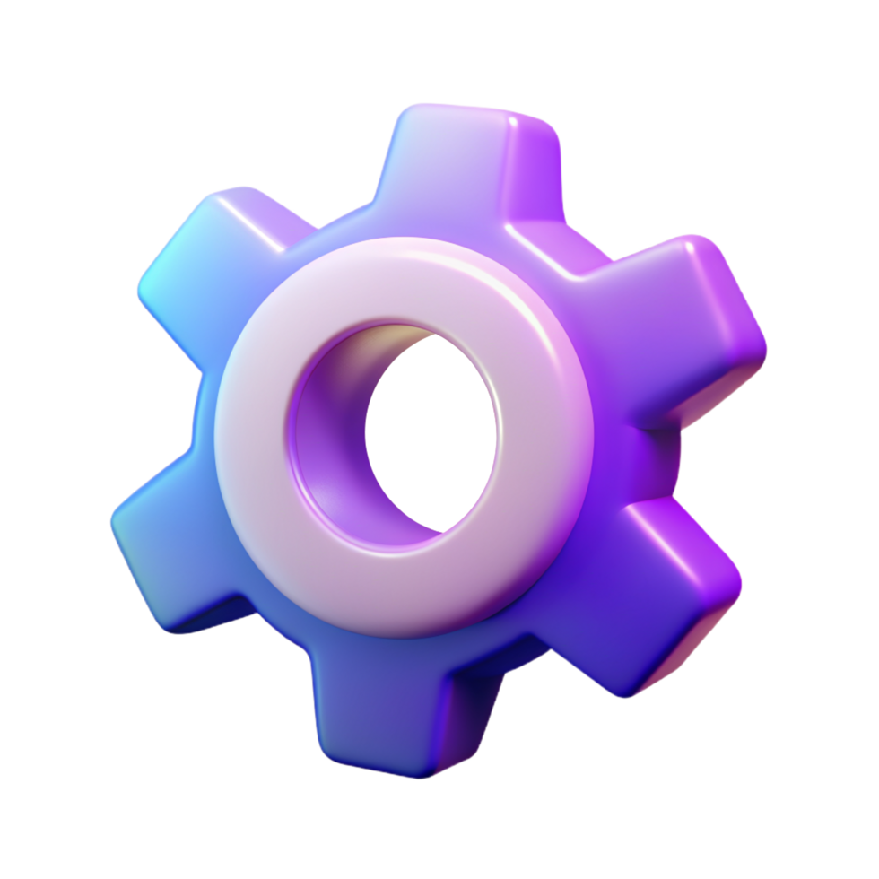 Setting 3D setting icon 3D setting symbol 3D setting image png
