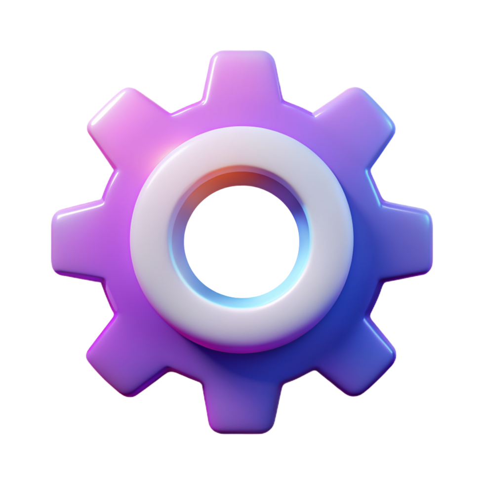 Setting 3D setting icon 3D setting symbol 3D setting image png