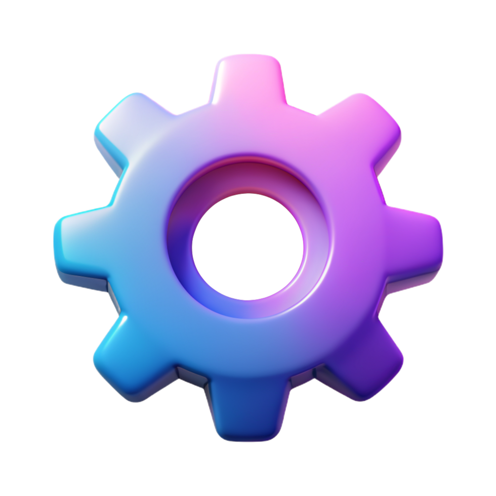 Setting 3D setting icon 3D setting symbol 3D setting image png