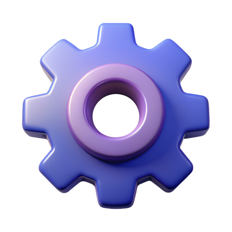 Setting 3D setting icon 3D setting symbol 3D setting image png
