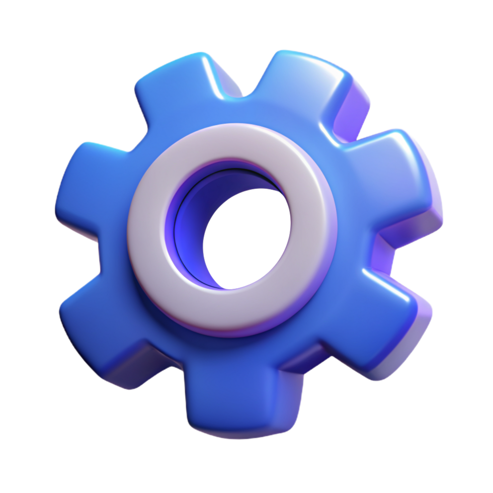 Setting 3D setting icon 3D setting symbol 3D setting image png