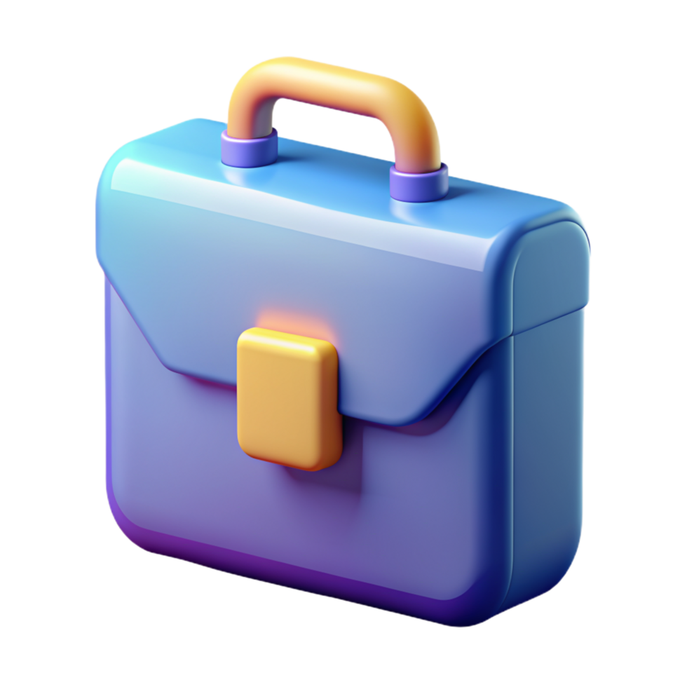 Office briefcase 3D Office briefcase icon 3D Office briefcase symbol 3D Office briefcase image 3D office bag png