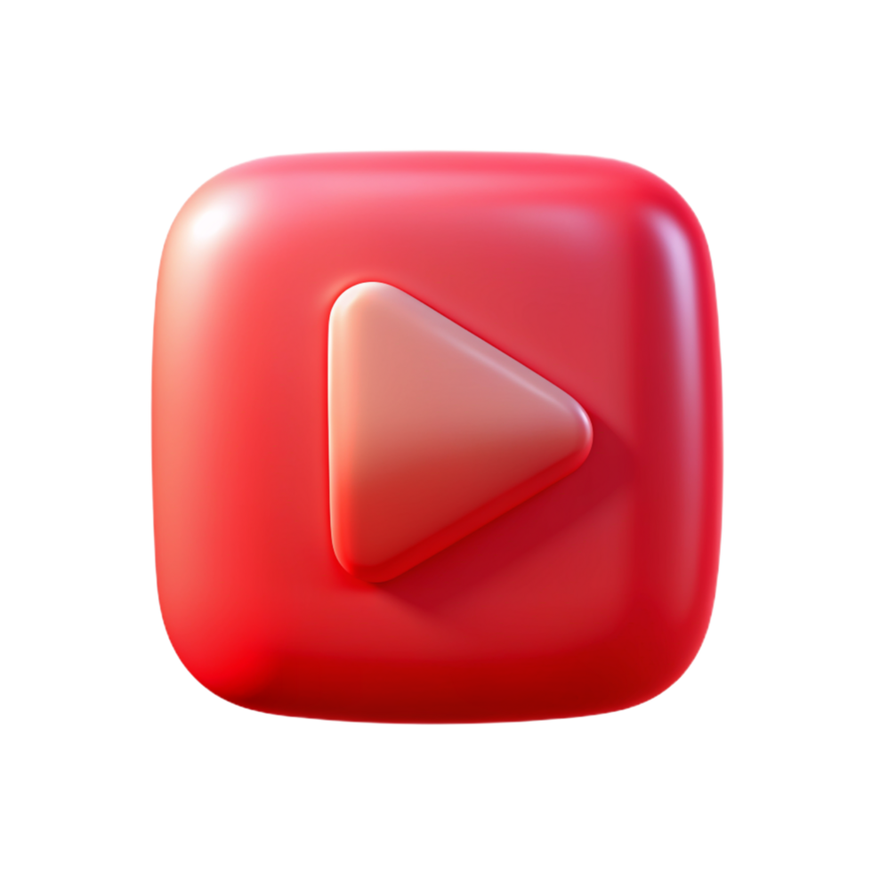 YouTube 3D YouTube logo 3D YouTube icon 3D YouTube symbol png