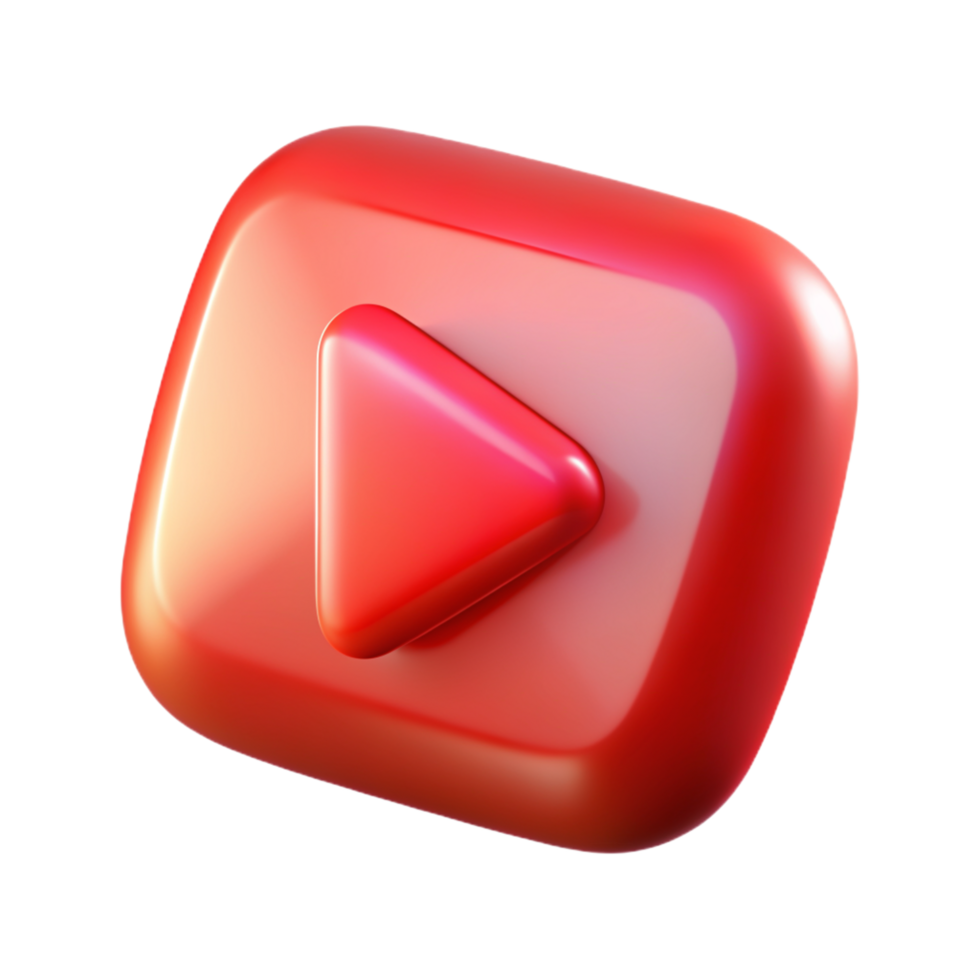 YouTube 3D YouTube logo 3D YouTube icon 3D YouTube symbol png