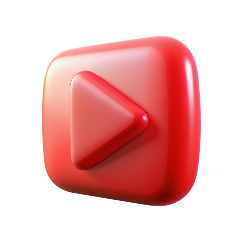 YouTube 3D YouTube logo 3D YouTube icon 3D YouTube symbol png