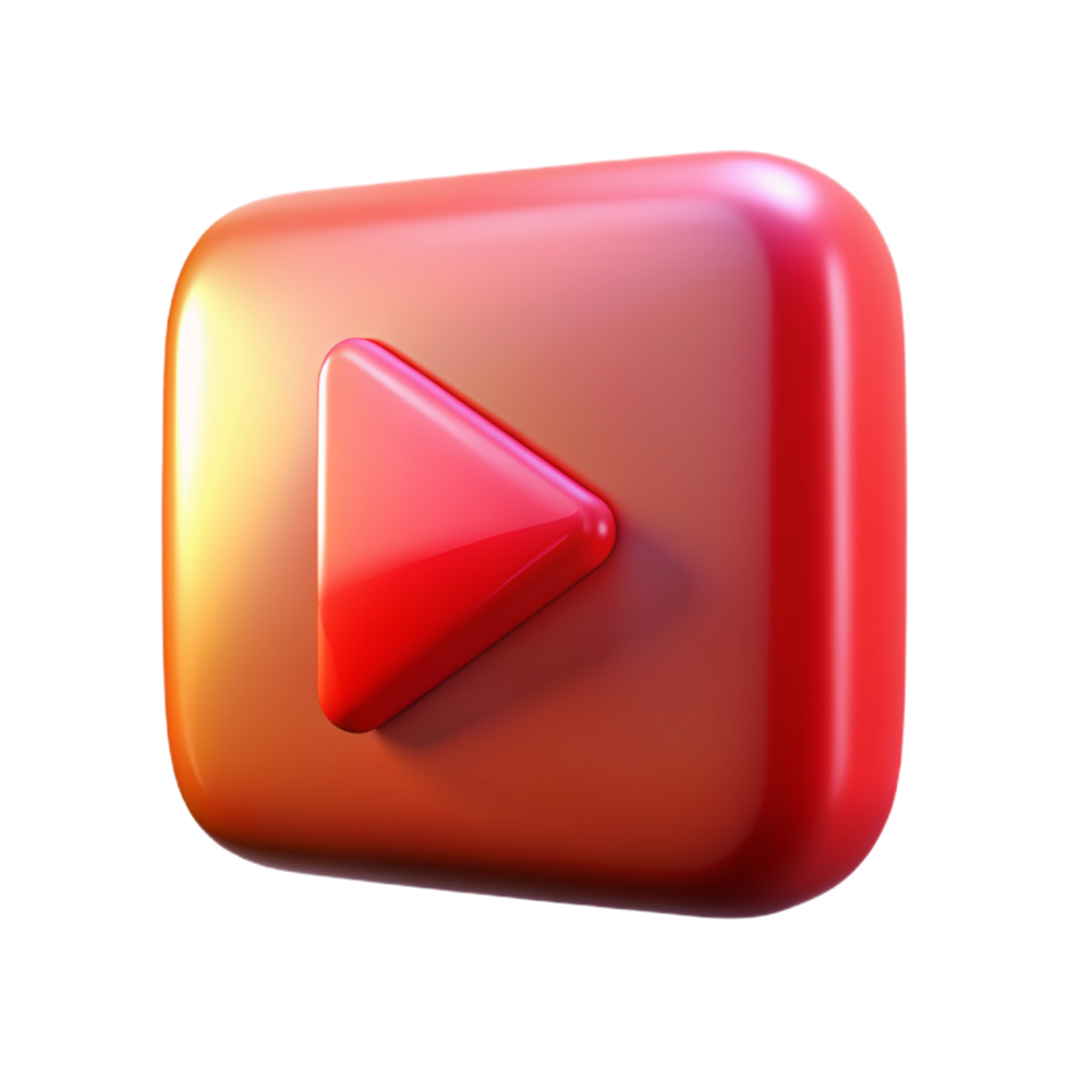 YouTube 3D YouTube logo 3D YouTube icon 3D YouTube symbol png
