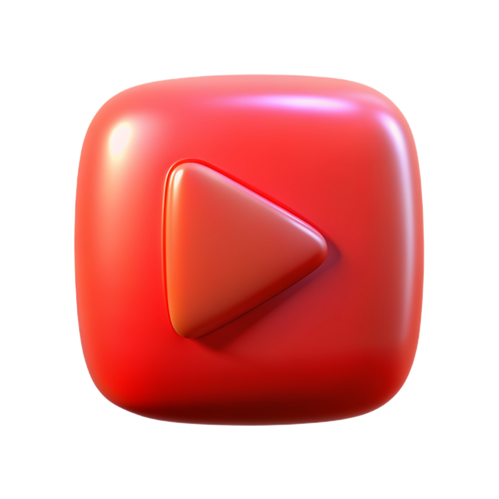 YouTube 3D YouTube logo 3D YouTube icon 3D YouTube symbol png