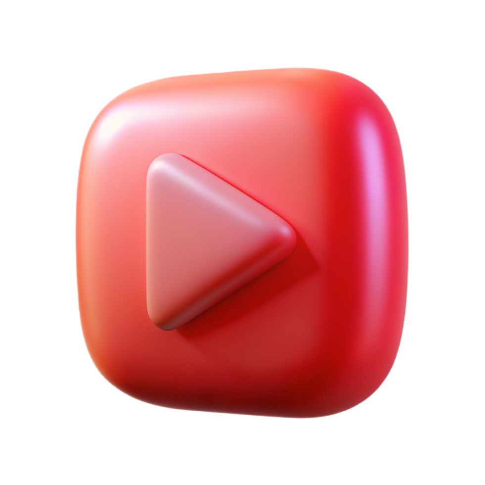 YouTube 3D YouTube logo 3D YouTube icon 3D YouTube symbol png