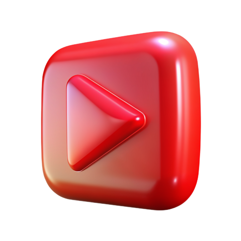 YouTube 3D YouTube logo 3D YouTube icon 3D YouTube symbol png