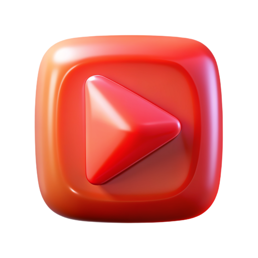 YouTube 3D YouTube logo 3D YouTube icon 3D YouTube symbol png