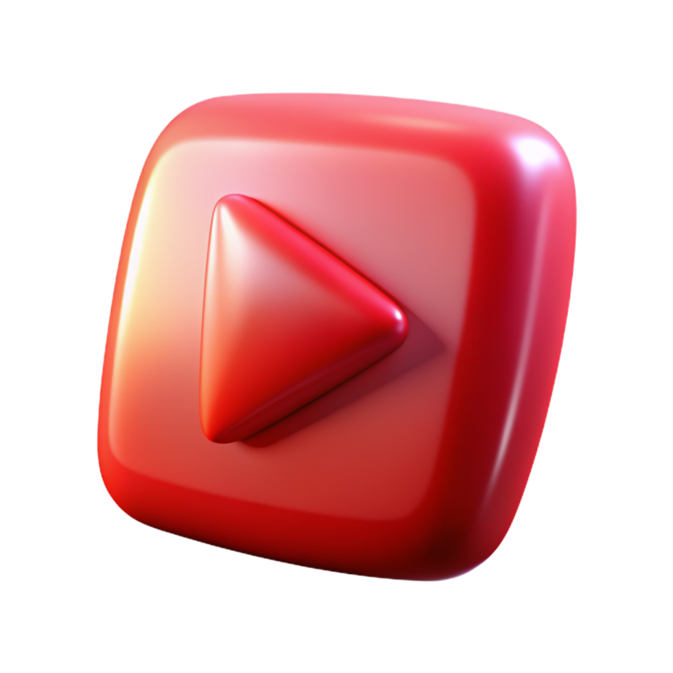 YouTube 3D YouTube logo 3D YouTube icon 3D YouTube symbol png