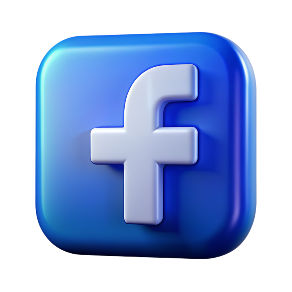 Facebook 3D Facebook logo 3D Facebook icon 3D Facebook symbol png