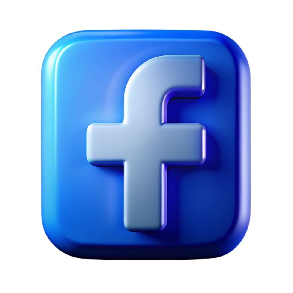 Facebook 3D Facebook logo 3D Facebook icon 3D Facebook symbol png