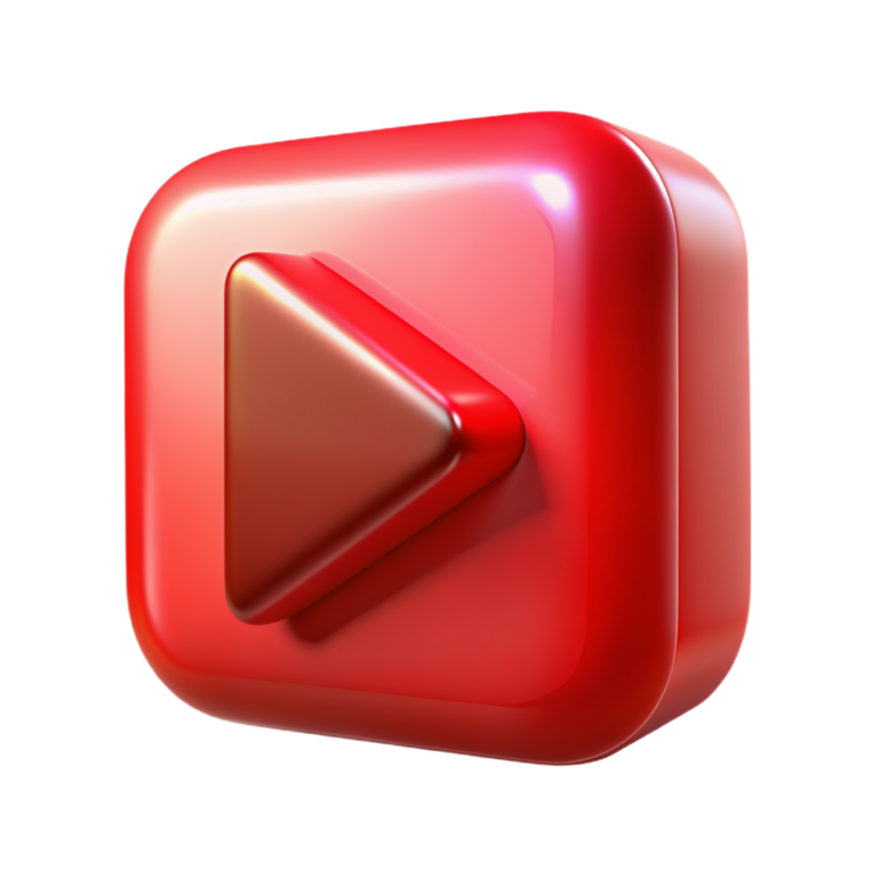 YouTube 3D YouTube logo 3D YouTube icon 3D YouTube symbol png