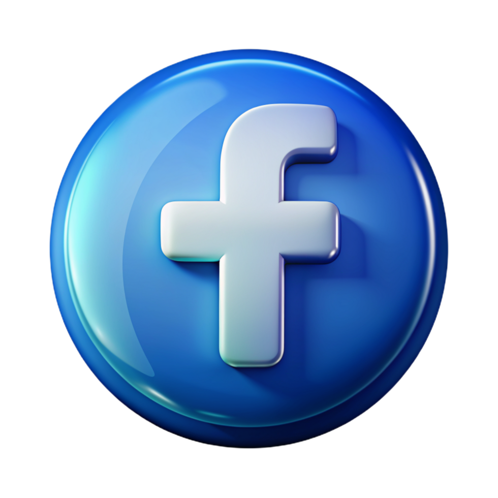 Facebook 3D Facebook logo 3D Facebook icon 3D Facebook symbol png