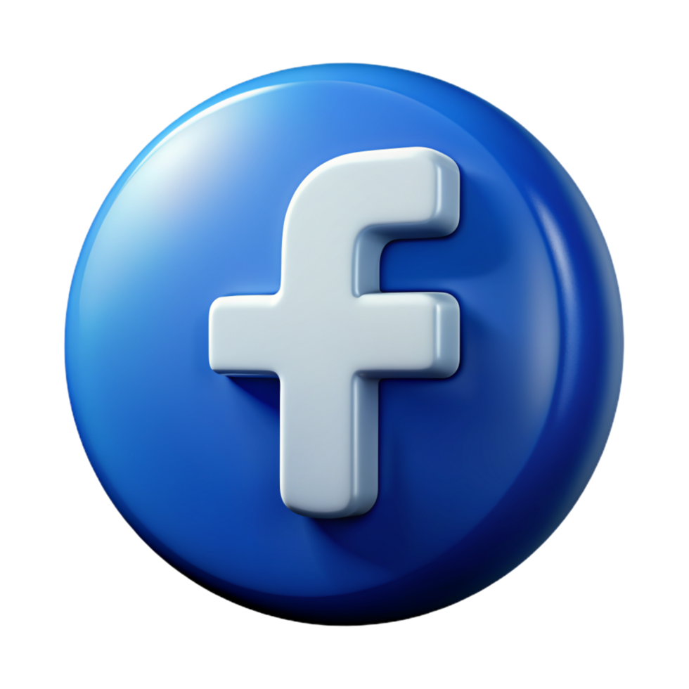 Facebook 3D Facebook logo 3D Facebook icon 3D Facebook symbol png
