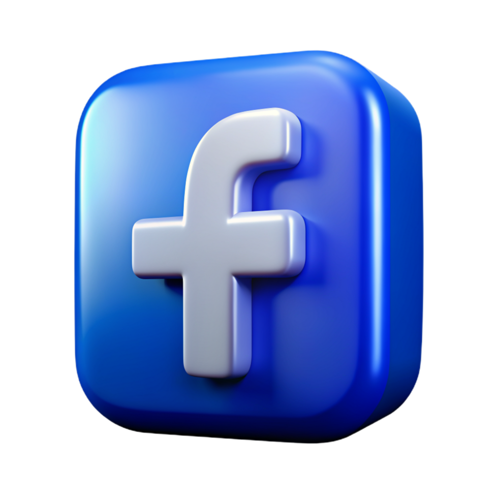 Facebook 3D Facebook logo 3D Facebook icon 3D Facebook symbol png