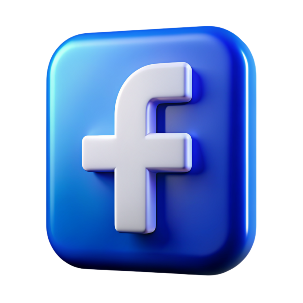 Facebook 3D Facebook logo 3D Facebook icon 3D Facebook symbol png