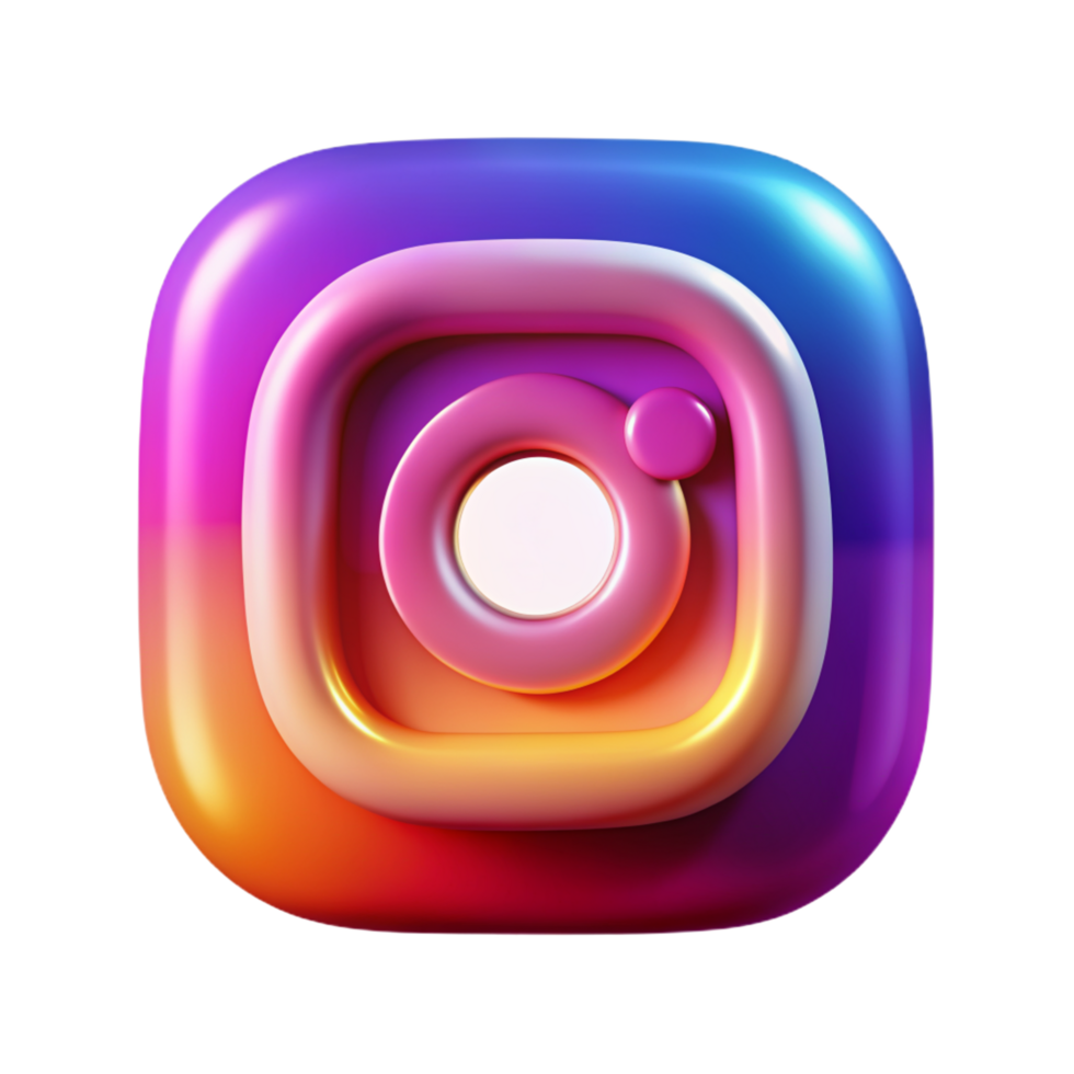 Instagram 3D Instagram logo 3D Instagram icon 3D Instagram symbol png