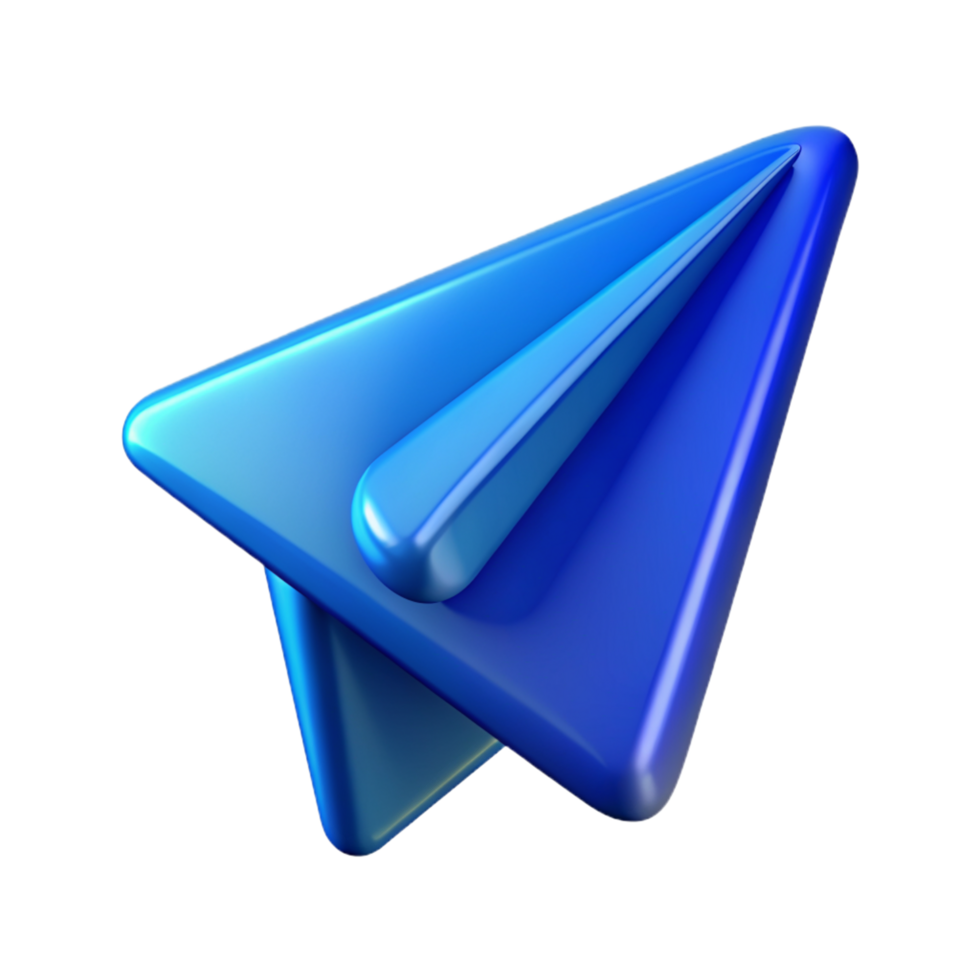 Telegram 3D Telegram logo 3D Telegram icon 3D Telegram symbol png