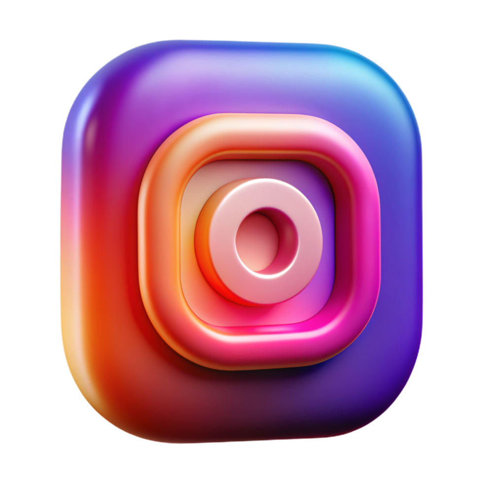 Instagram 3d Instagram logotyp 3d Instagram ikon 3d Instagram symbol png