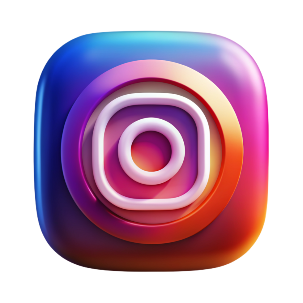 instagram 3d instagram logo 3d instagram icona 3d instagram simbolo png