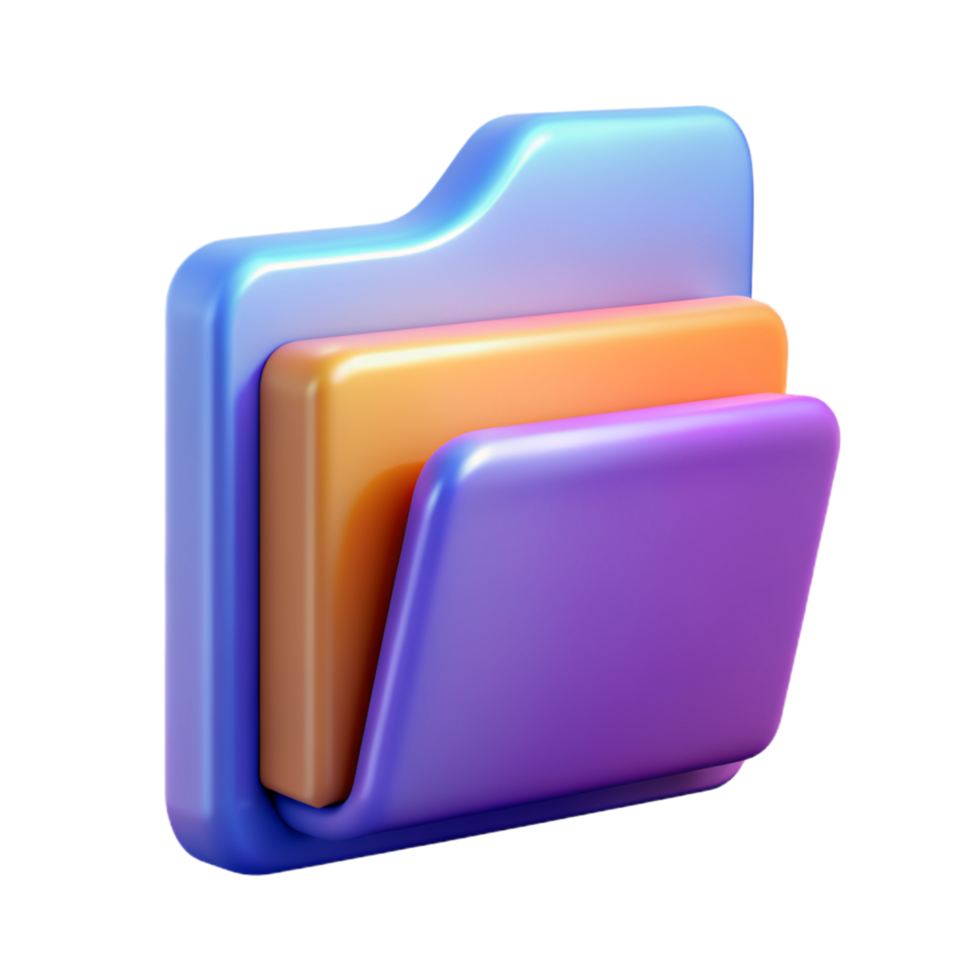 Folder 3D folder icon 3D folder symbol 3D folder image png