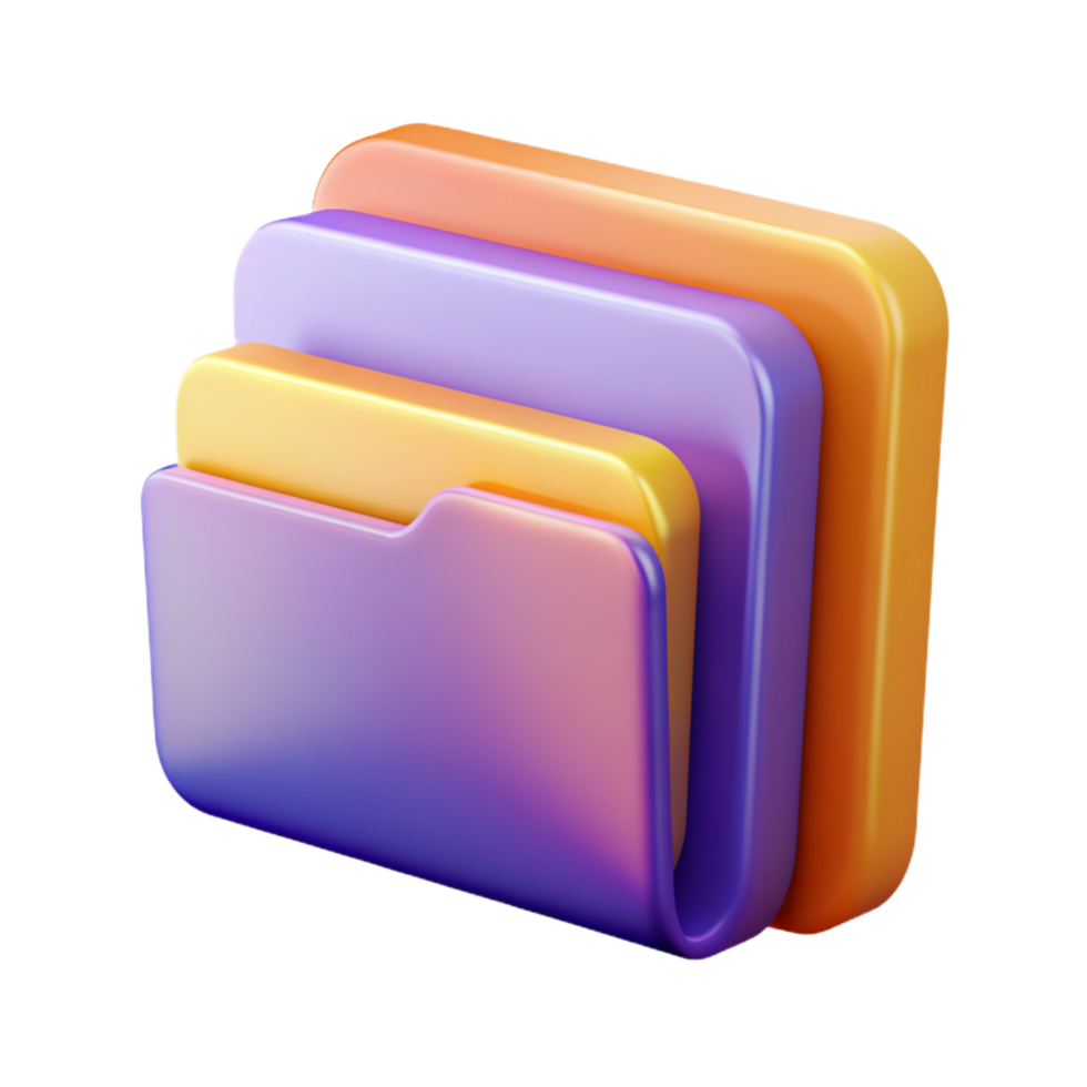 Folder 3D folder icon 3D folder symbol 3D folder image png