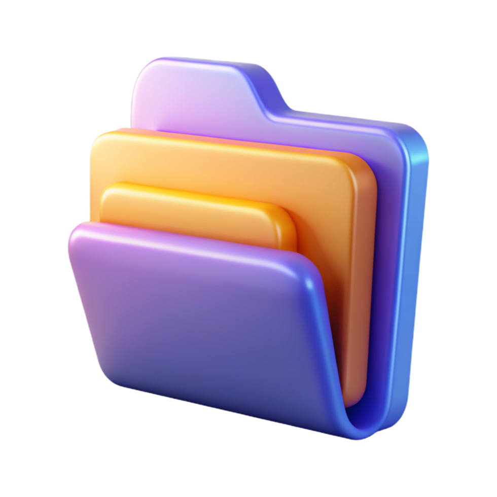 Folder 3D folder icon 3D folder symbol 3D folder image png