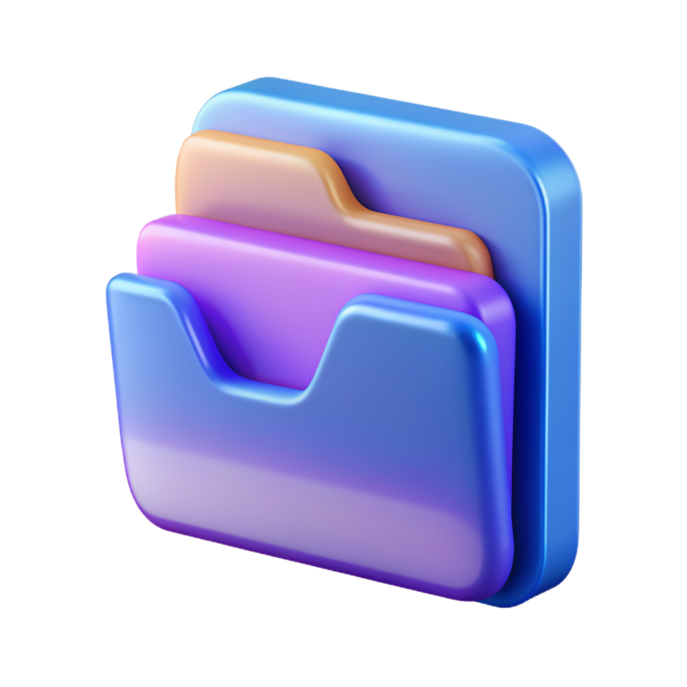 Folder 3D folder icon 3D folder symbol 3D folder image png