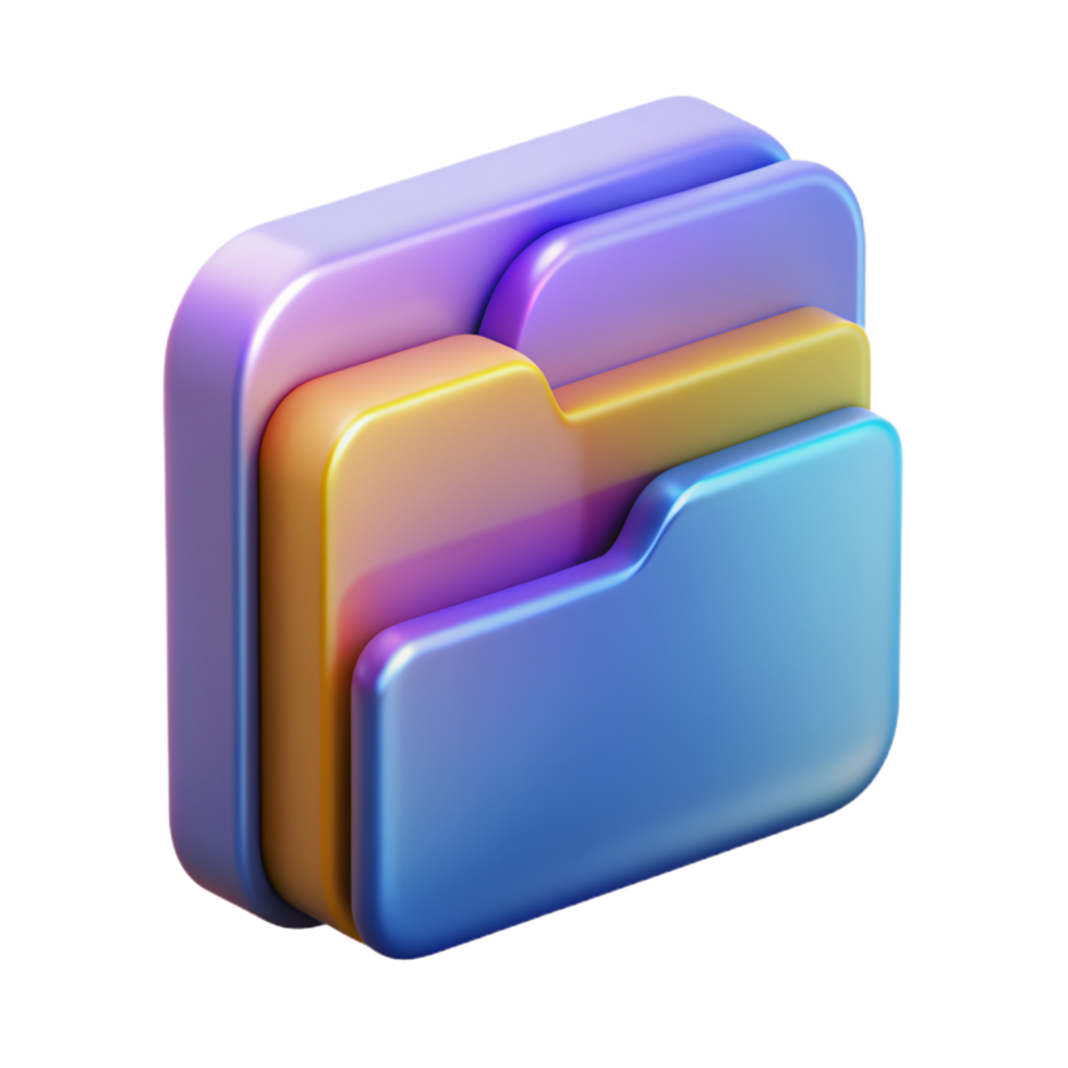 Folder 3D folder icon 3D folder symbol 3D folder image png