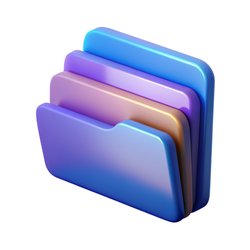 Folder 3D folder icon 3D folder symbol 3D folder image png