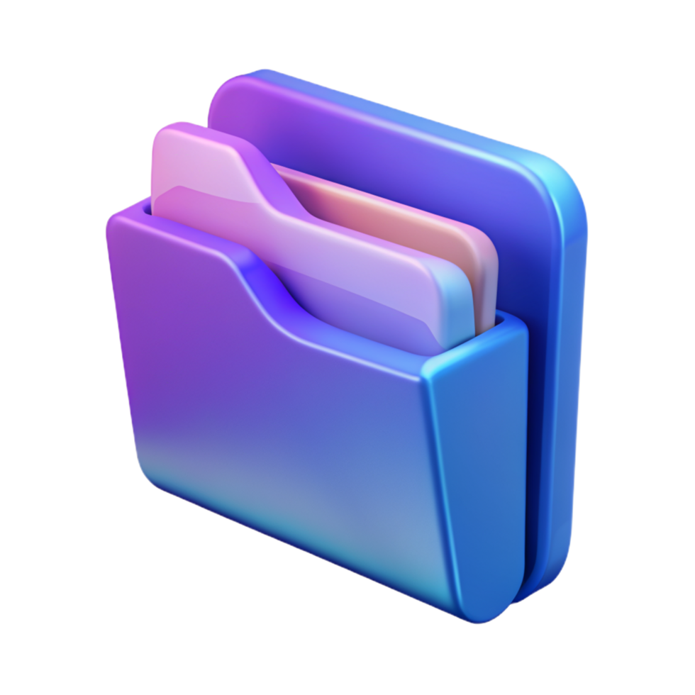 Folder 3D folder icon 3D folder symbol 3D folder image png