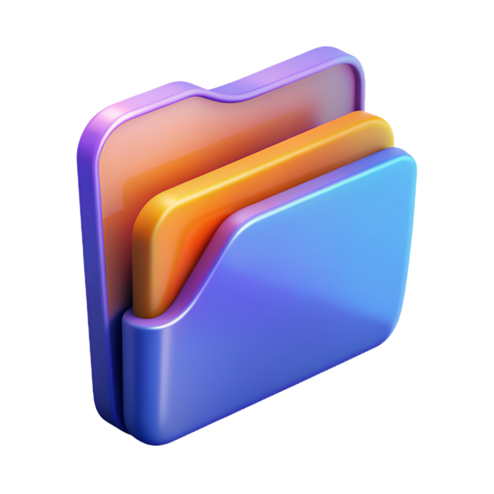 Folder 3D folder icon 3D folder symbol 3D folder image png